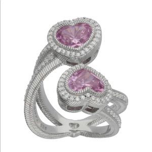 Judith Ripka Sterling 5.45 cttw Heart Ring size 5